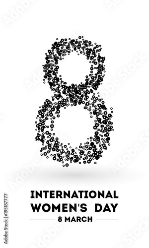 International Women's Day. 8 March. Flat design, vector illustration