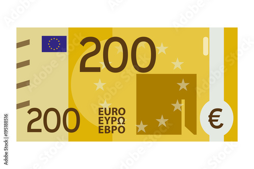 200 Euro Schein - minimalistische Banknote