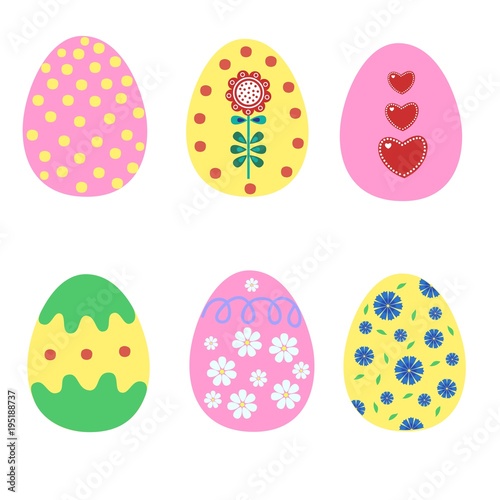 Easter egg. It's spring. Gift. Seasonal celebration. Vector illustration.