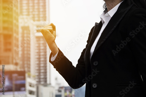 stranglehold or handful for success concept.