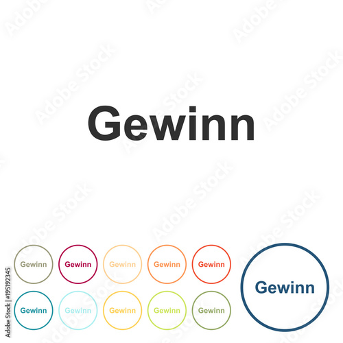 Runde Schaltflächen - Gewinn - App