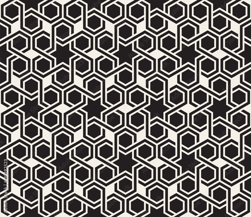 Vector seamless pattern. Modern stylish abstract texture. Repeating geometric tiles from striped elements i Vector seamless pattern. Modern stylish abstract texture. Repeating geometric tiles from striped elements i