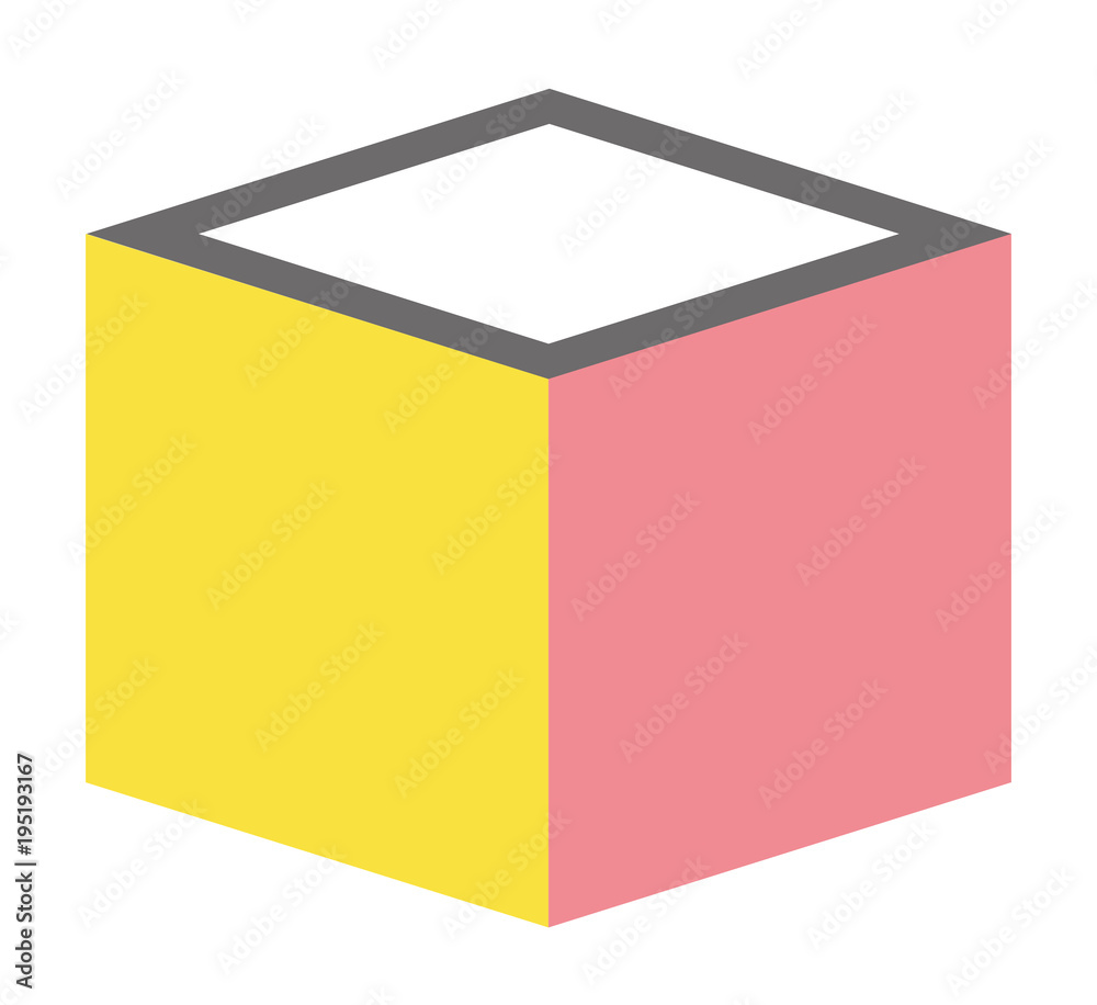cubic matrix geometric icon vector illustration design