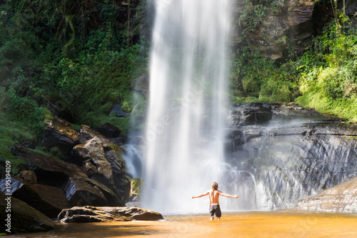 Fototapeta Naklejka Na Ścianę i Meble -  Waterfall close to Ibitipoca, MG, Brazil