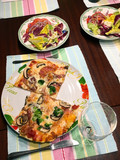 Italian Pizza with Salad