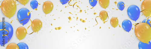 vector party background with confetti and balloons