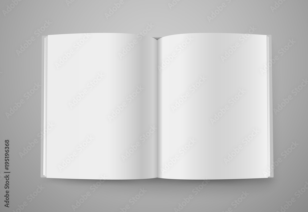 Open book vector mockup. Ready for a content Open book vector mockup. Ready for a content