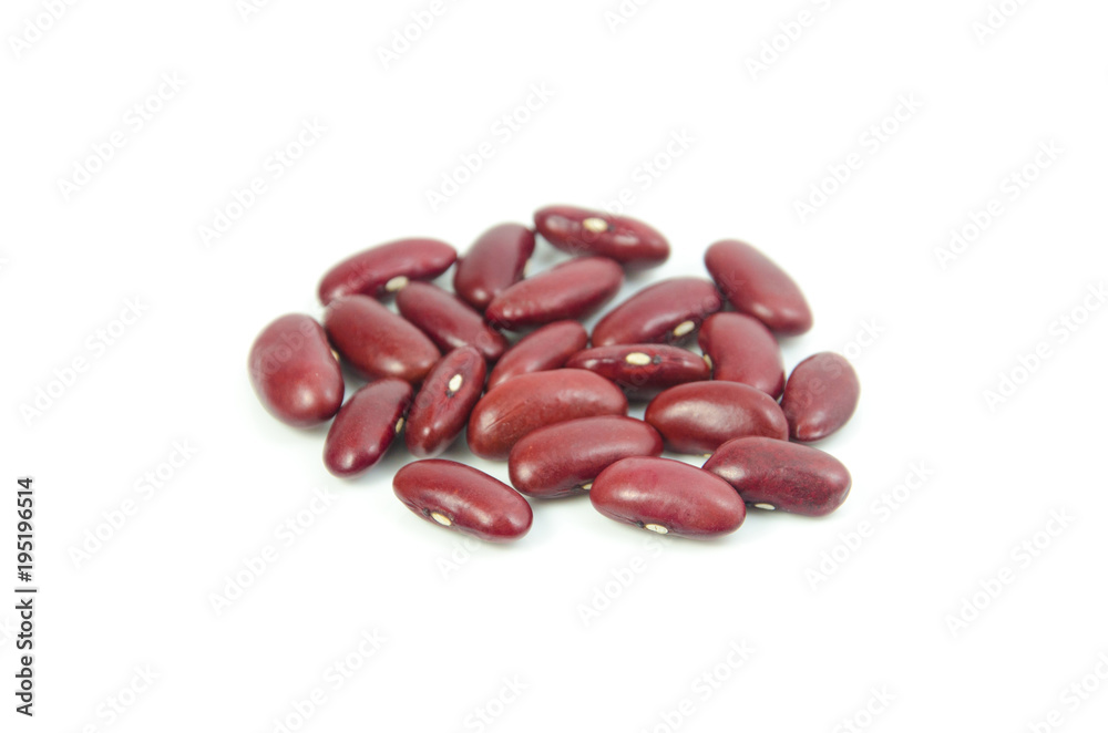 red bean isolate on white background red bean isolate on white background