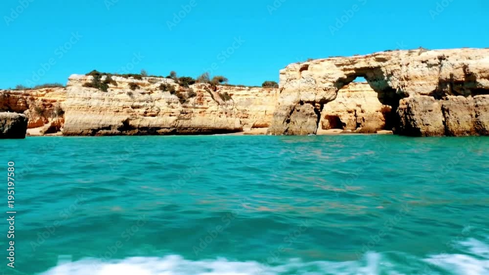 boat trip along the coast of Benagil with grottos and caves, Algarve, Portugal boat trip along the coast of Benagil with grottos and caves, Algarve, Portugal