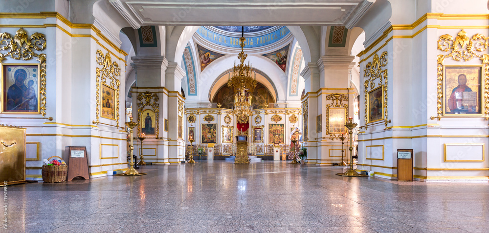 Interior of the Intercession Cathedral in Zverin Pokrovsky Monastery