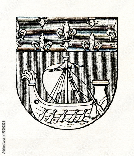 Photography Coat of arms of Paris ca