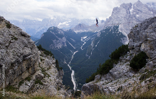 Extreme sports in Dolomites, Italy