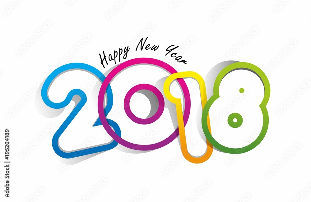Happy new year celebration greeting card design Happy new year celebration greeting card design