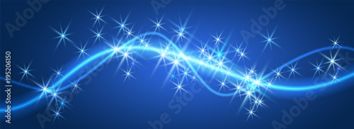 Glowing background with sparkle curved lines