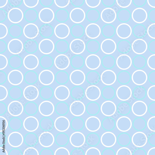 Seamless blue polka dot background pattern