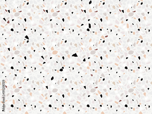Terrazzo seamless pattern. Pastel colors. Marble.