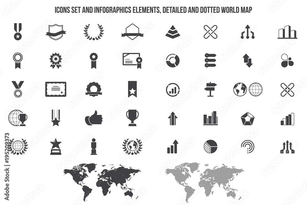 Award and Honor Icon set Award and Honor Icon set