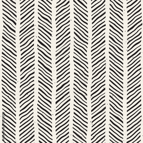 Simple ink geometric pattern. Monochrome black and white strokes background. Hand drawn ink texture for your design 