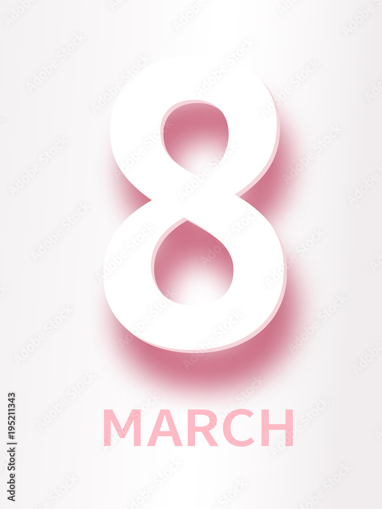 8 March Happy Woman's Day beautiful greeting card 8 March Happy Woman's Day beautiful greeting card