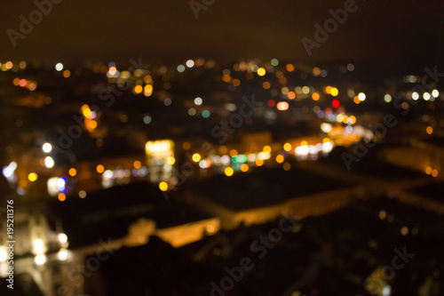 Lights of the old city from the height of flight © alexey_m