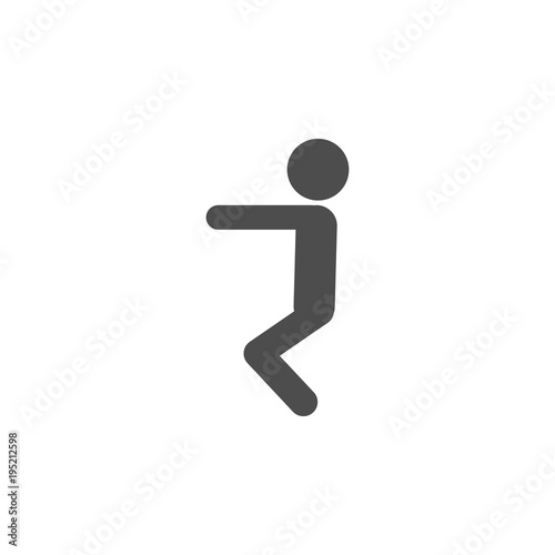 squat exercise icon.Element of popular fitness  icon. Premium quality graphic design. Signs, symbols collection icon for websites, web design,