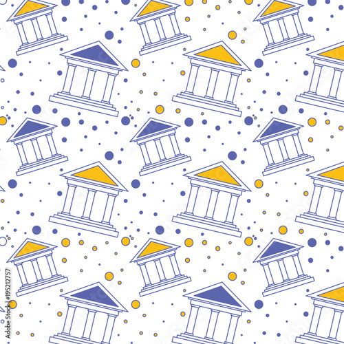 bank building pattern background vector illustration design