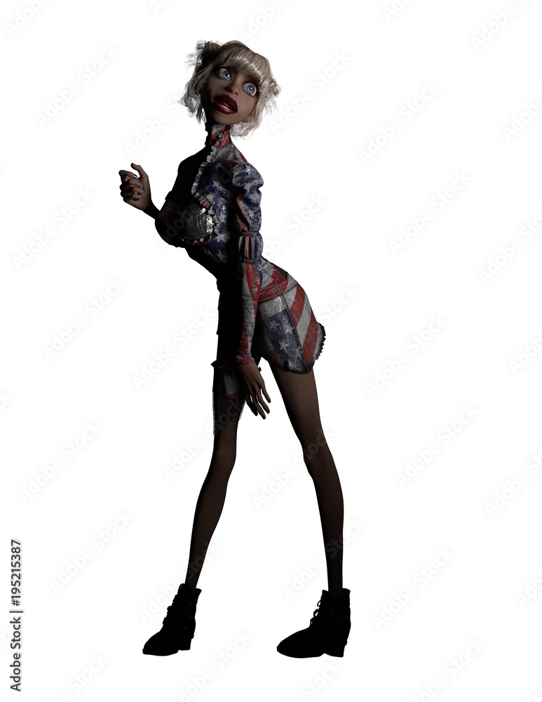 Kelly Anne 3D Character with Stars and Stripes Kelly Anne 3D Character with Stars and Stripes