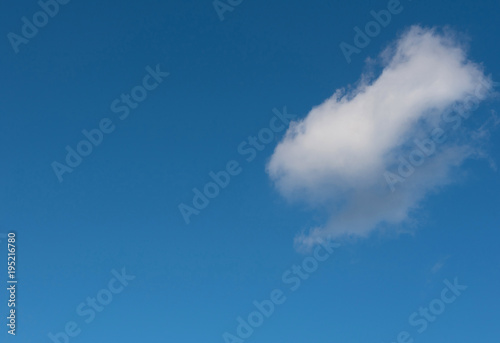 Fototapeta Naklejka Na Ścianę i Meble -  Blue sky with a white cloud.