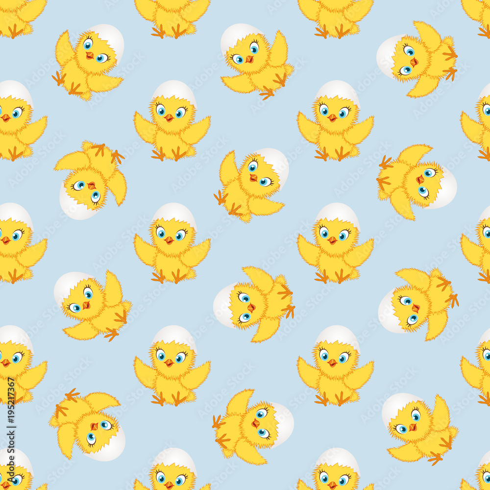 Fototapeta premium chicken baby pattern