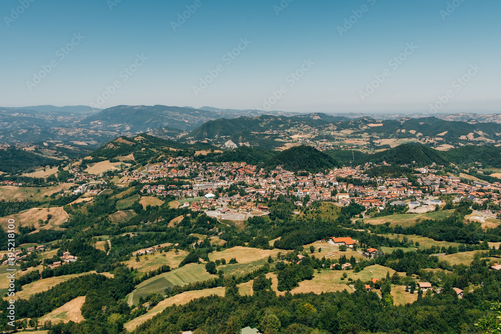 Scenic view of rolling hills in Emilia Romagna, Italy Scenic view of rolling hills in Emilia Romagna, Italy