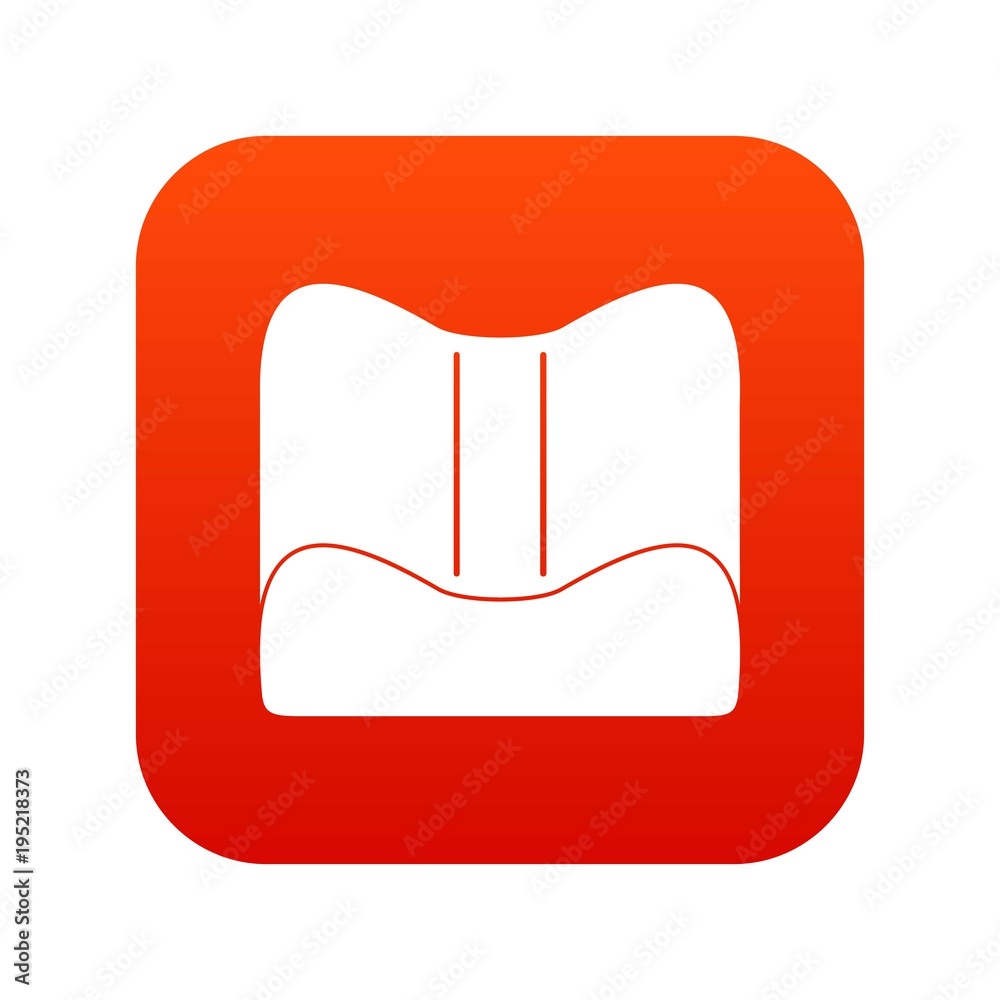 Orthopedic pillow icon digital red