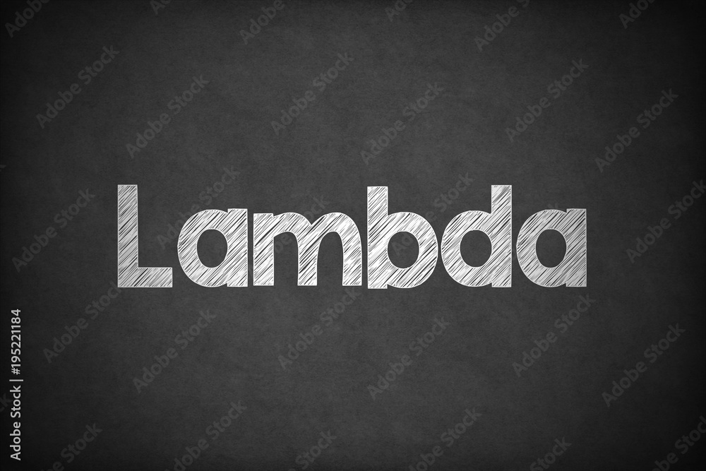 Obraz premium Lambda on Textured Blackboard.