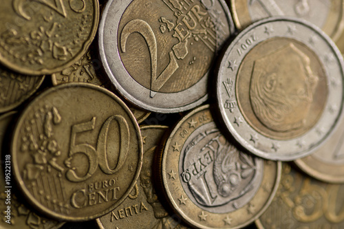 Money euro coins background
