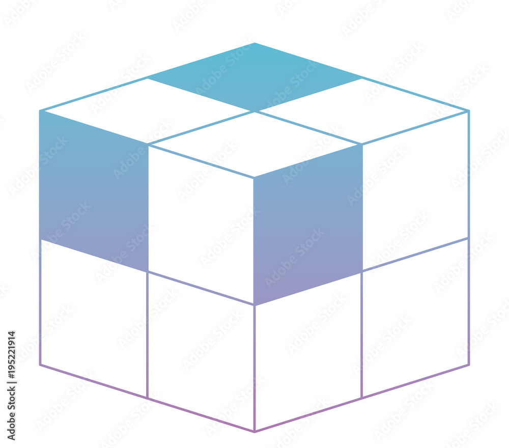 cubic matrix geometric icon vector illustration design cubic matrix geometric icon vector illustration design