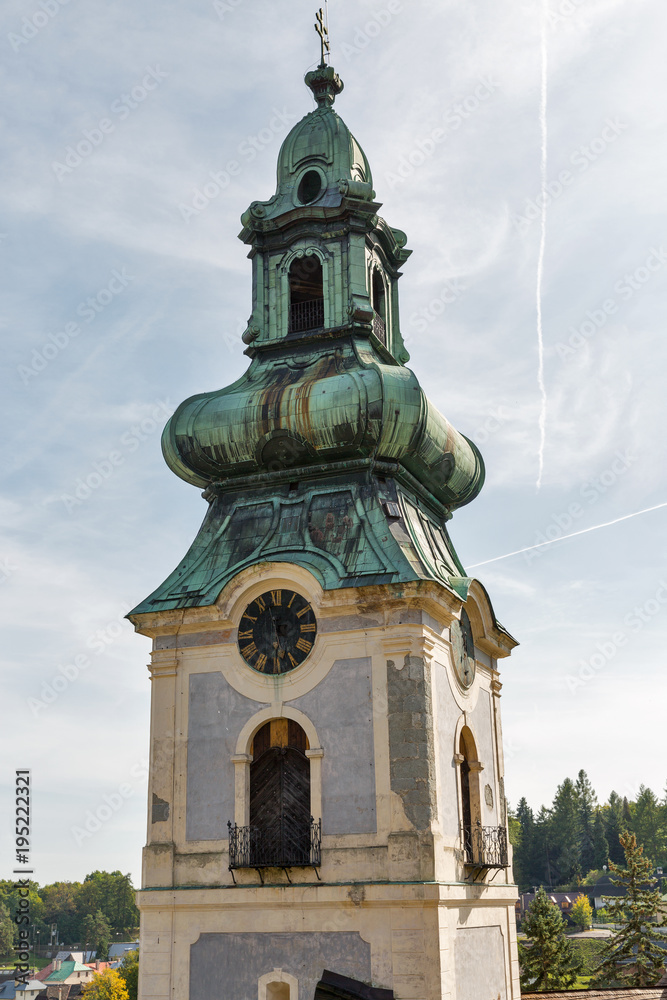 Tower of Old Castle in Banska Stiavnica, Slovakia