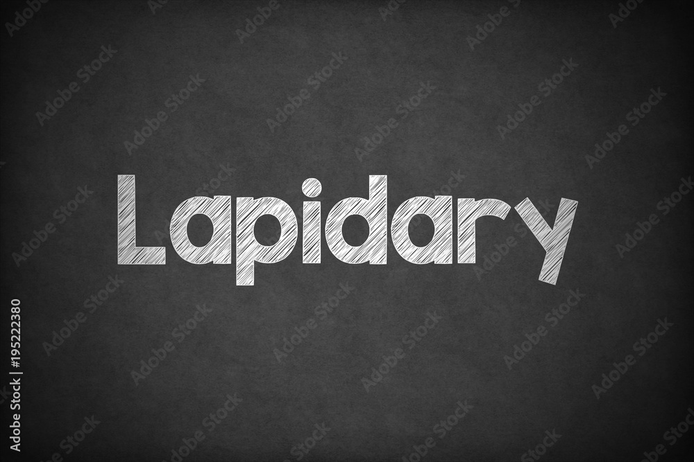 Obraz premium Lapidary on Textured Blackboard.