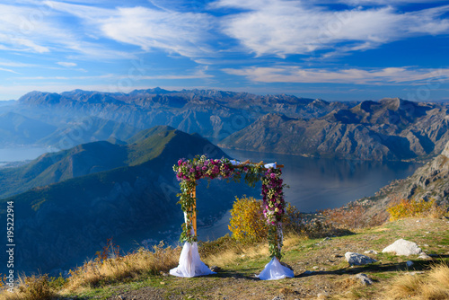wedding arch with flowers