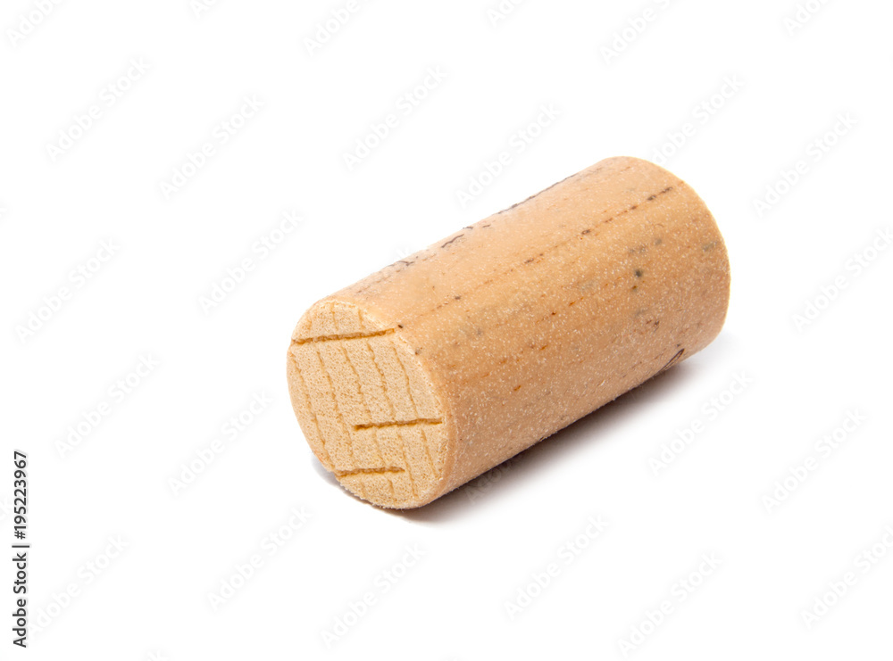 Wine cork isolated on the white