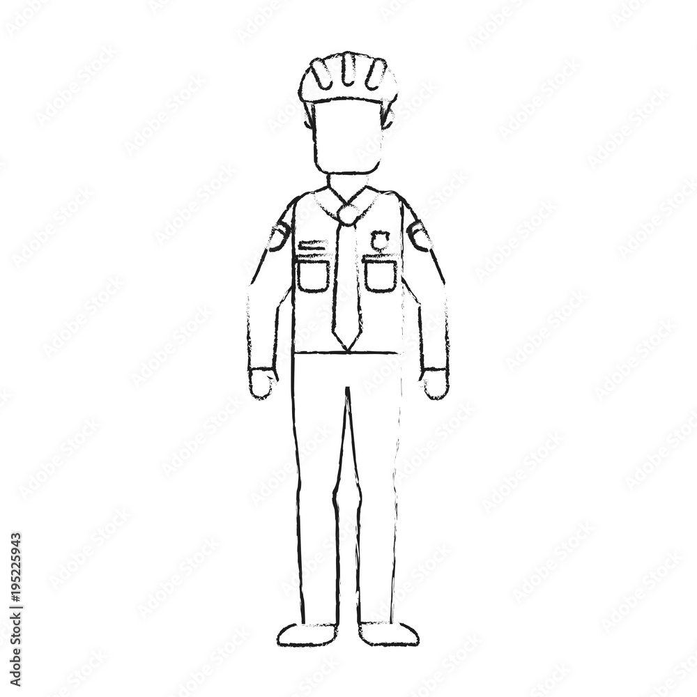 Police officer avatar vector illustration graphic design