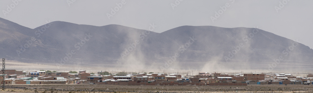 Panorama of city of Uyuni