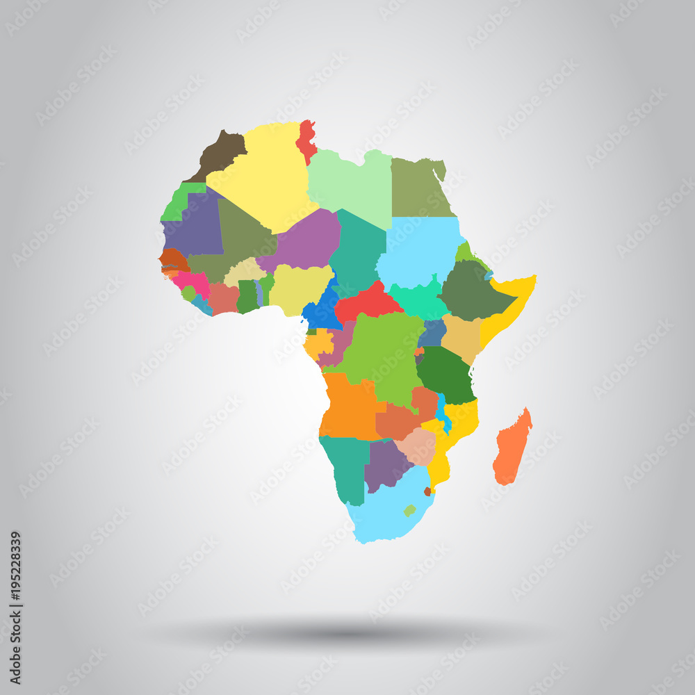 Africa map icon. Business cartography concept Africa pictogram. Vector illustration.