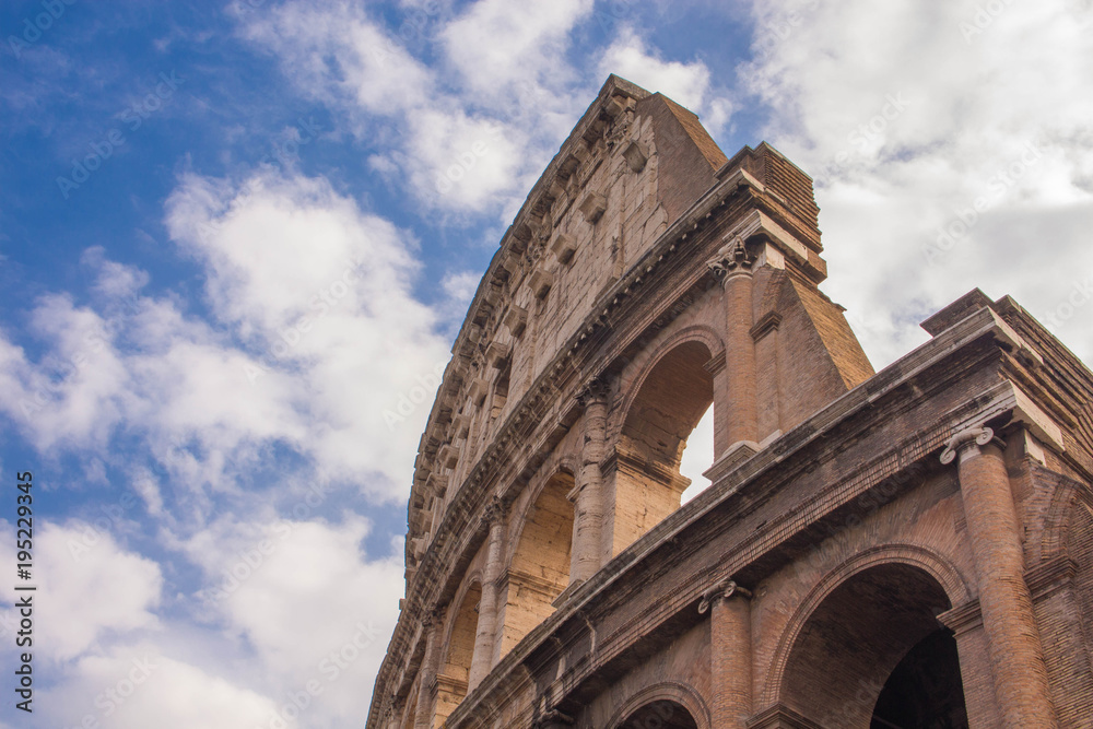 Partial view of Colosseum in Rome