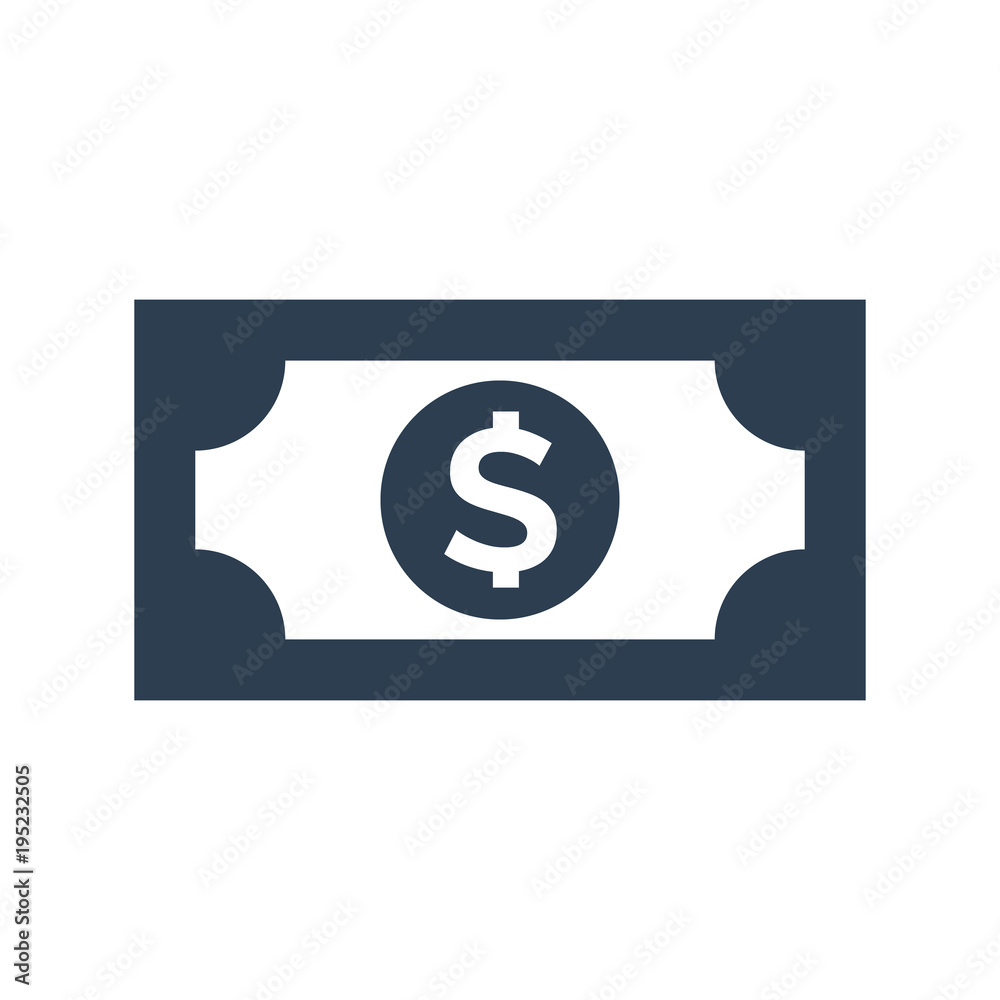 Money icon on white background. Money icon on white background.
