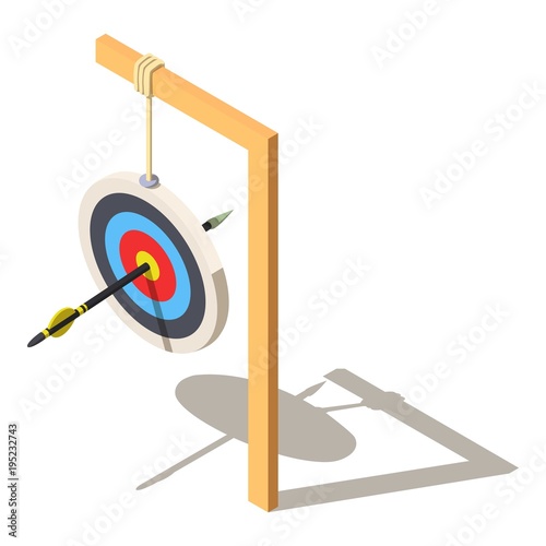 Aim icon, isometric style