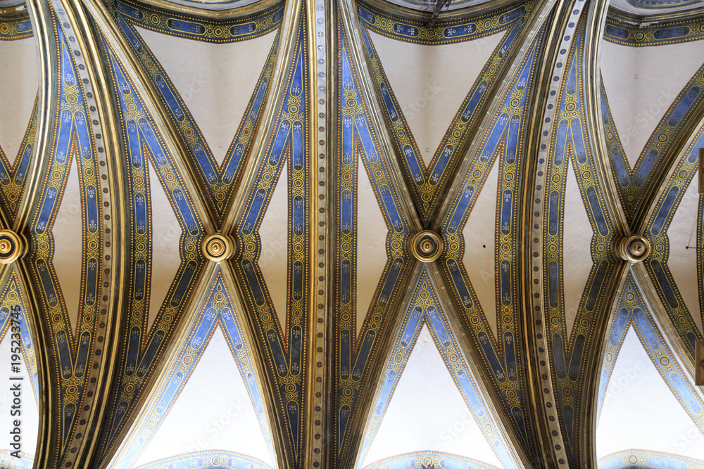 ceiling in Basilica of Monastery of Monserrat in Spain