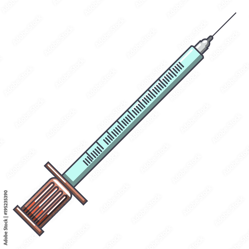 Fototapeta premium Syringe icon, cartoon style