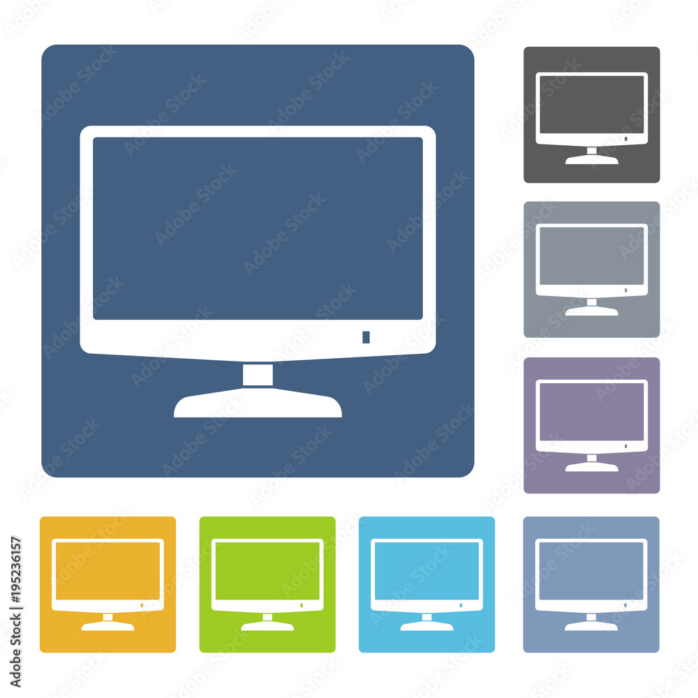 Monitor icon set Monitor icon set