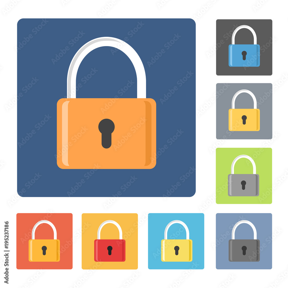 Padlock icon set Padlock icon set