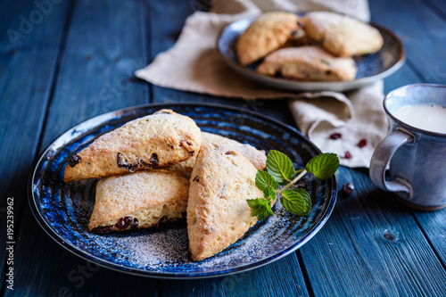 Homemade Irish Scones with cranberries