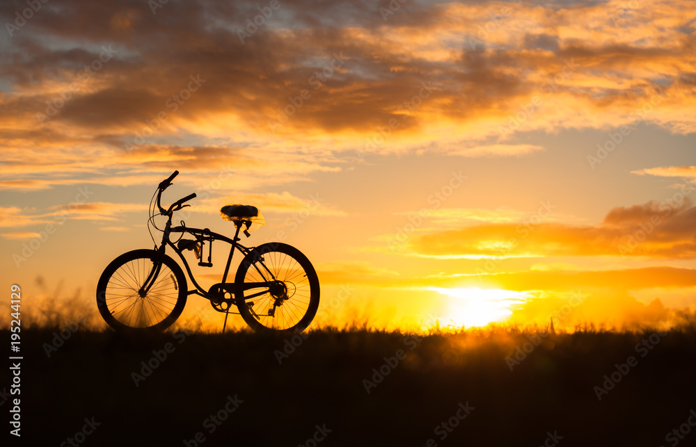 Sunset bike ride. Sunset bike ride.